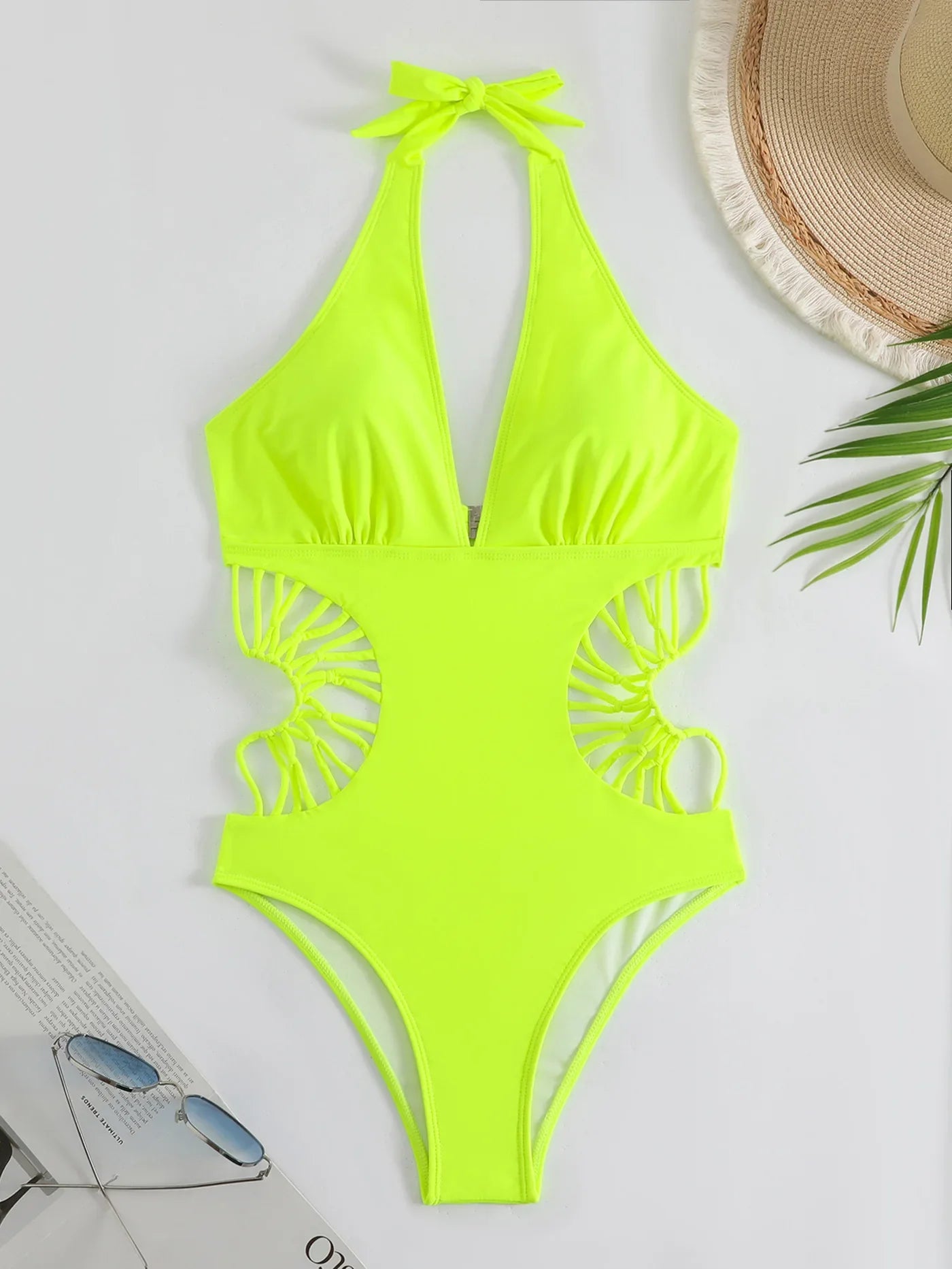 Stylish Cross One-Piece Swimsuit