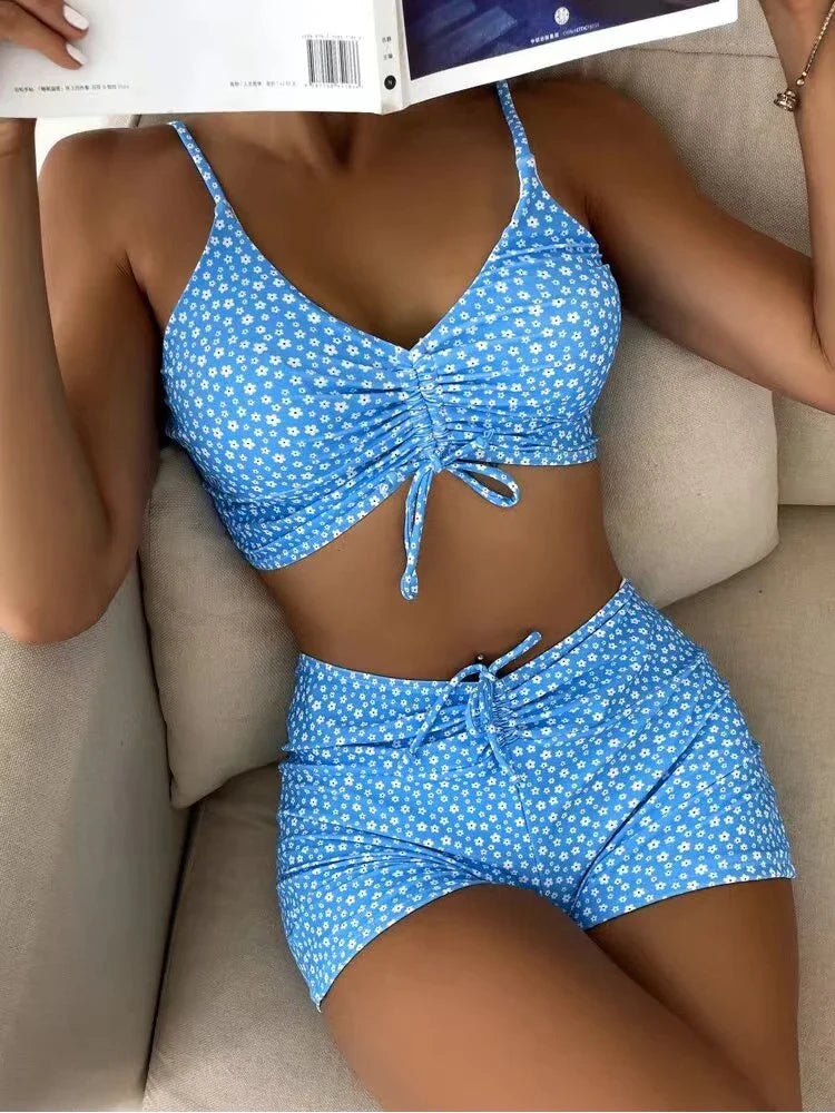 Floral High Waist Bikini Magic