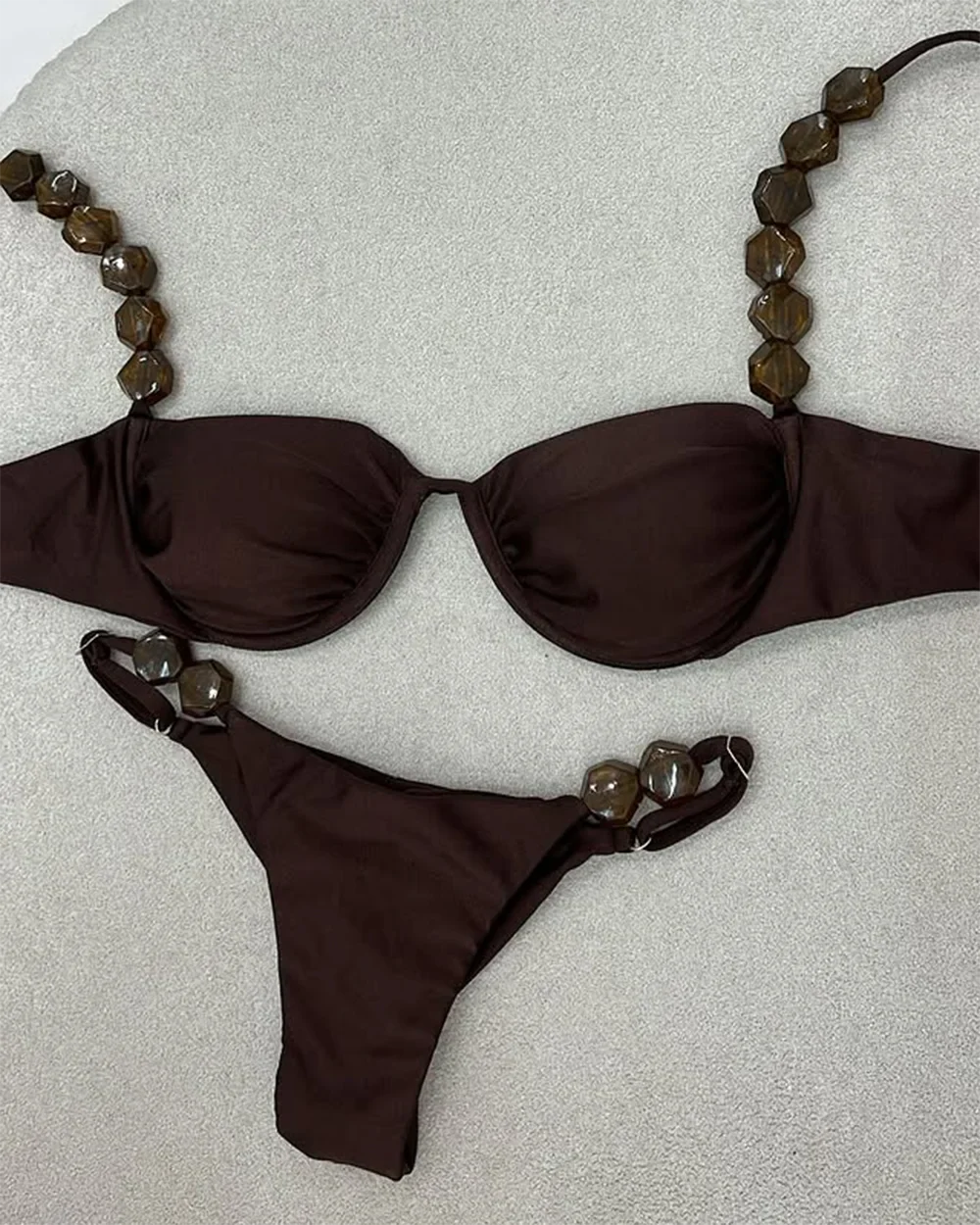 Glamorous Golden Bikini Set