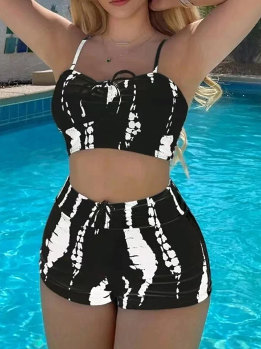 Chic Drawstring Bikini Set