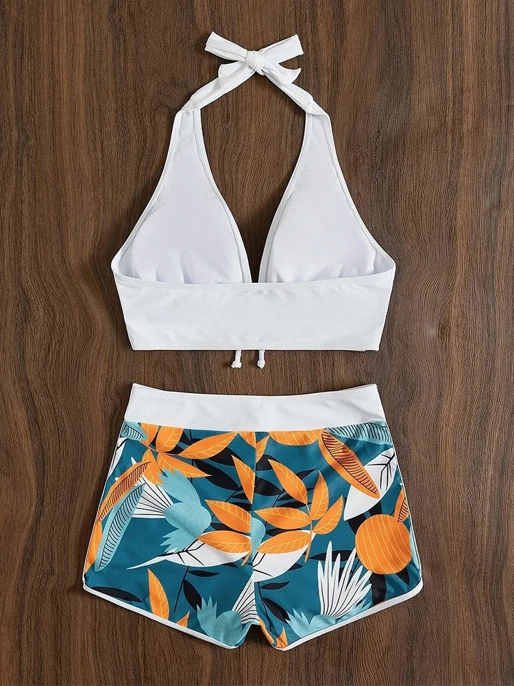 Chic High-Waist Swimwear