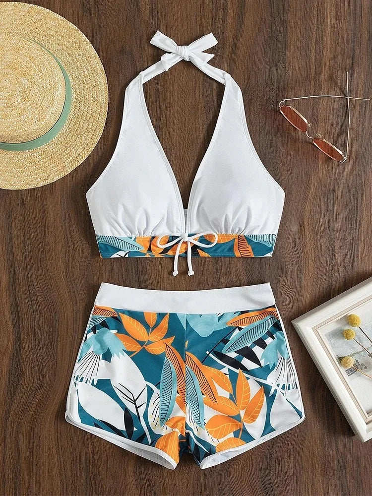 Chic High-Waist Swimwear