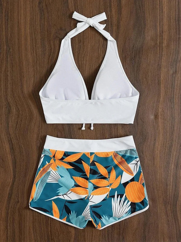 Chic High-Waist Swimwear