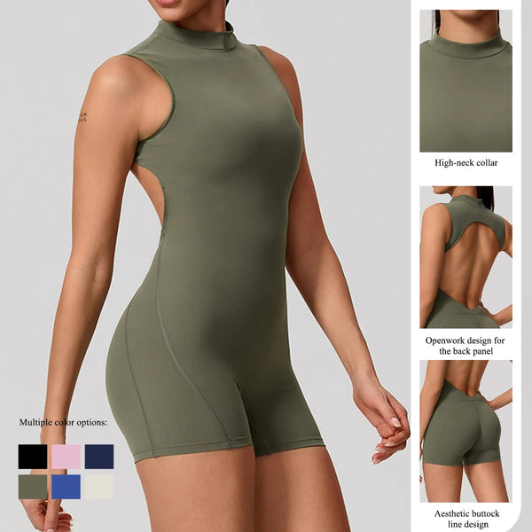 Stretchy Summer Sports Jumpsuit