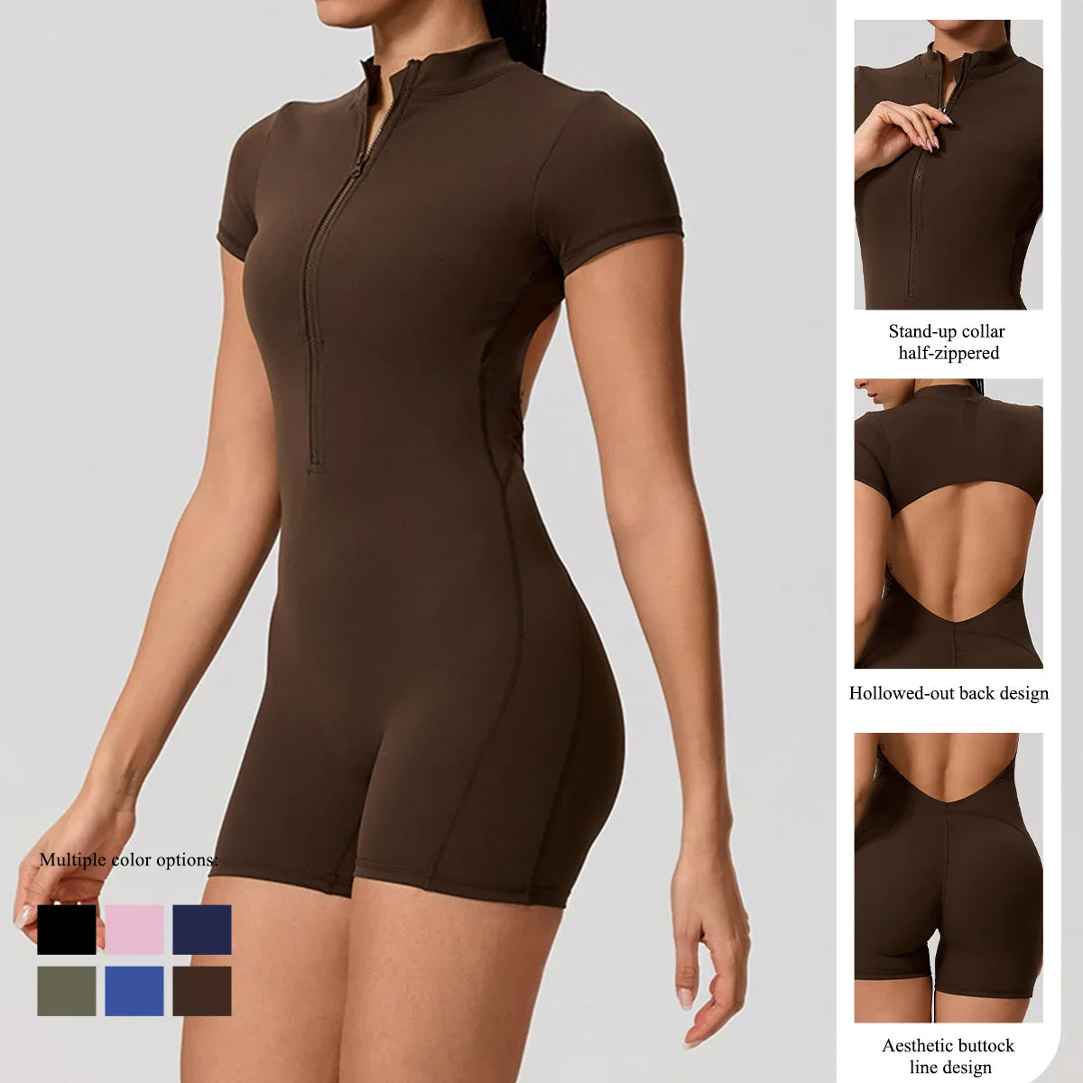 Summer Stretchy Fitness Jumpsuit