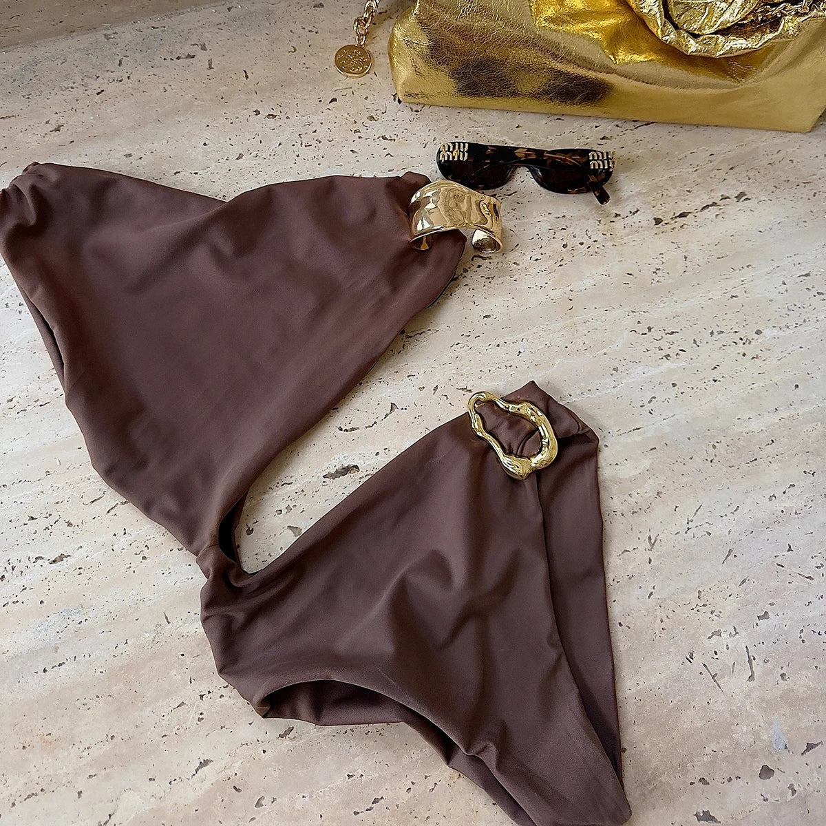 Elegant One Shoulder Swimsuit