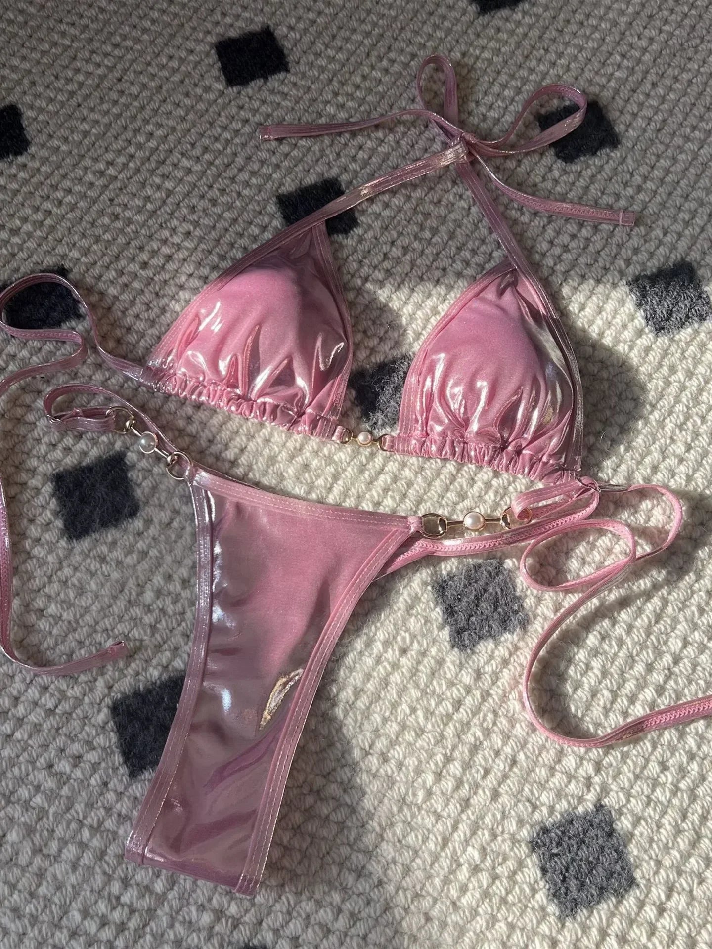 Glamorous Pink Bikini Set