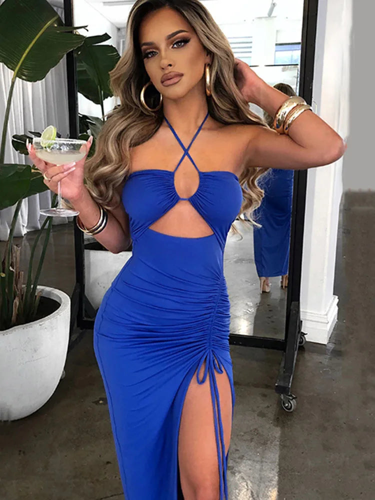 Chic Backless Midi Dress