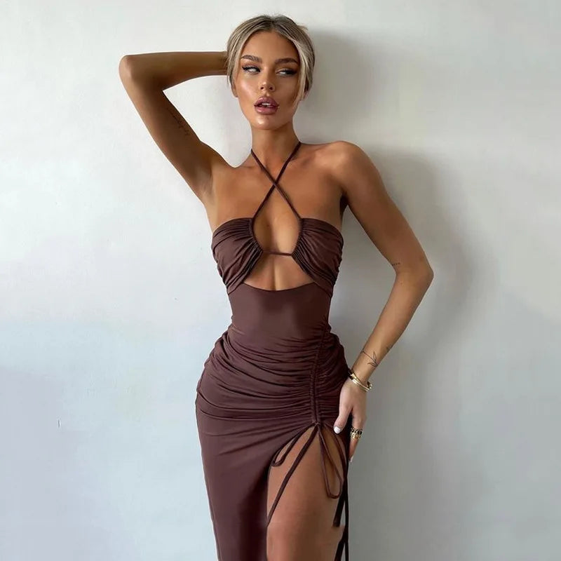Chic Backless Midi Dress