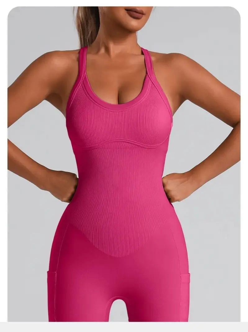 Chic Criss Cross Yoga Bodysuit