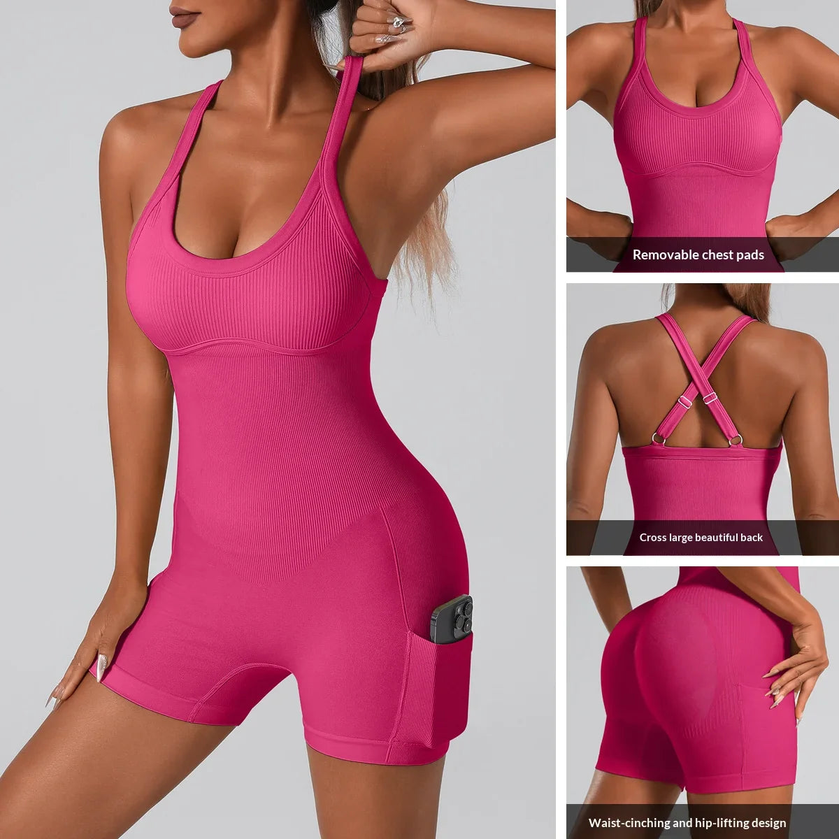 Chic Criss Cross Yoga Bodysuit