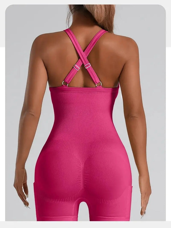 Chic Criss Cross Yoga Bodysuit