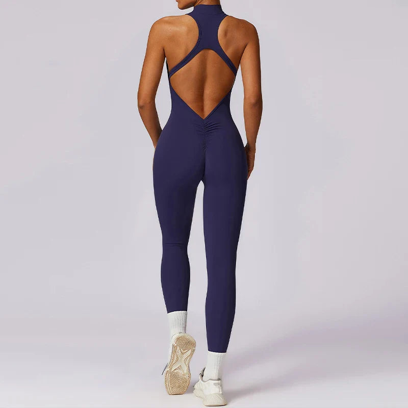 Stylish Backless Yoga Romper