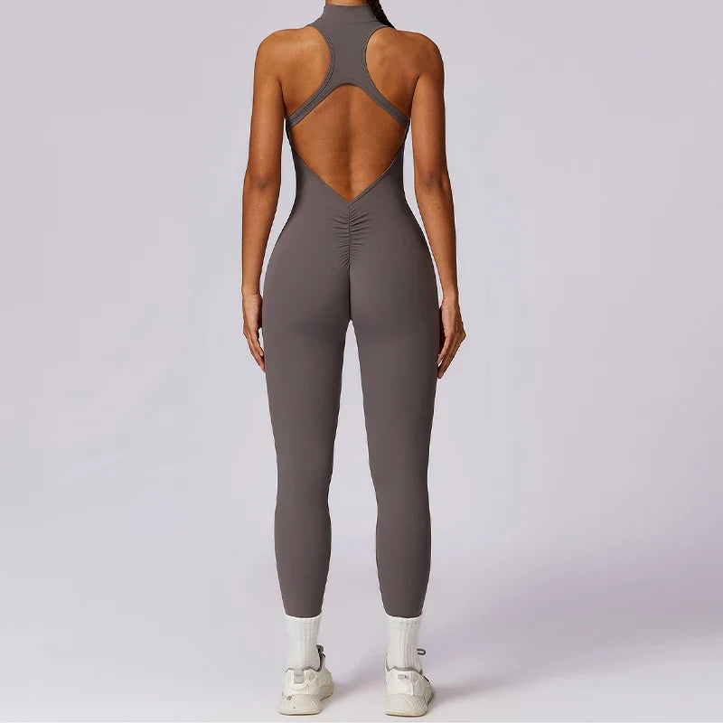 Stylish Backless Yoga Romper
