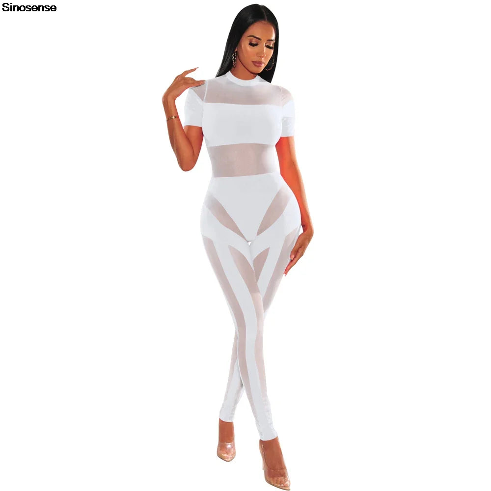 Chic Sheer Mesh Jumpsuit