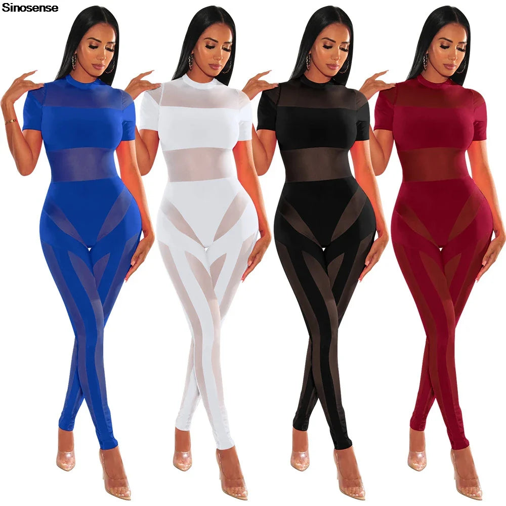 Chic Sheer Mesh Jumpsuit