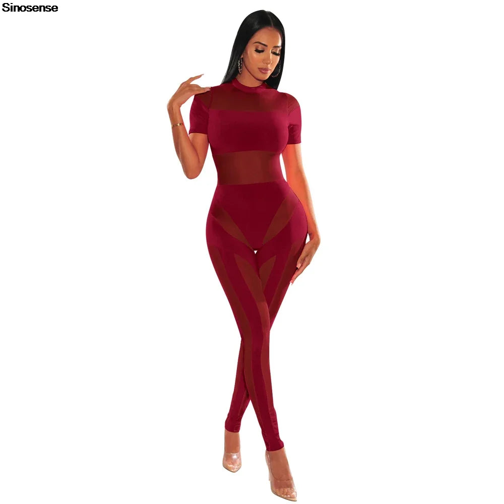 Chic Sheer Mesh Jumpsuit